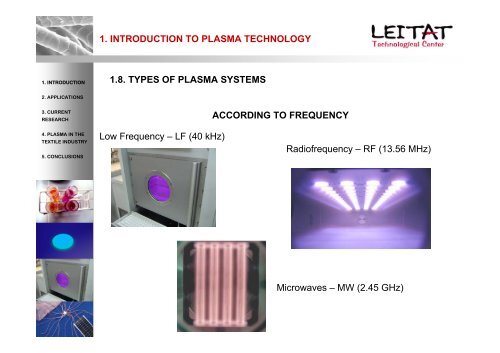 Plasma Technology applied to textiles - Project T-Pot