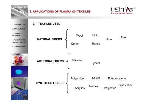 Plasma Technology applied to textiles - Project T-Pot