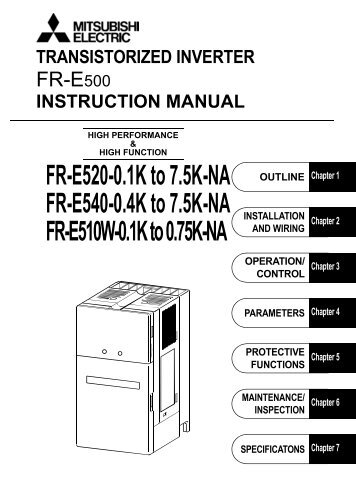 FR-E500 INSTRUCTION MANUAL - MRO Stop