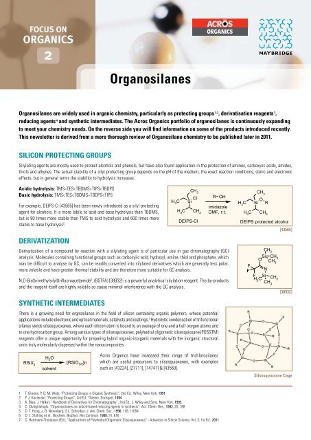 Organosilanes (PDF only) - Acros Organics