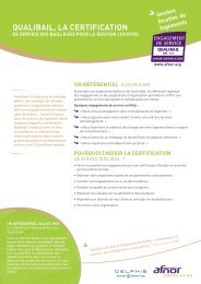 Fiche certification Engagement de service Qualibail - AFNOR ...