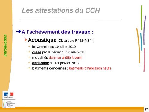 Diaporama attestations reglementation thermique - 2,16 Mb