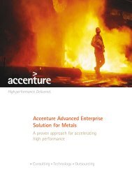Accenture Advanced Enterprise Solution for Metals