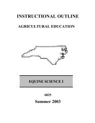 INSTRUCTIONAL OUTLINE - NC FFA