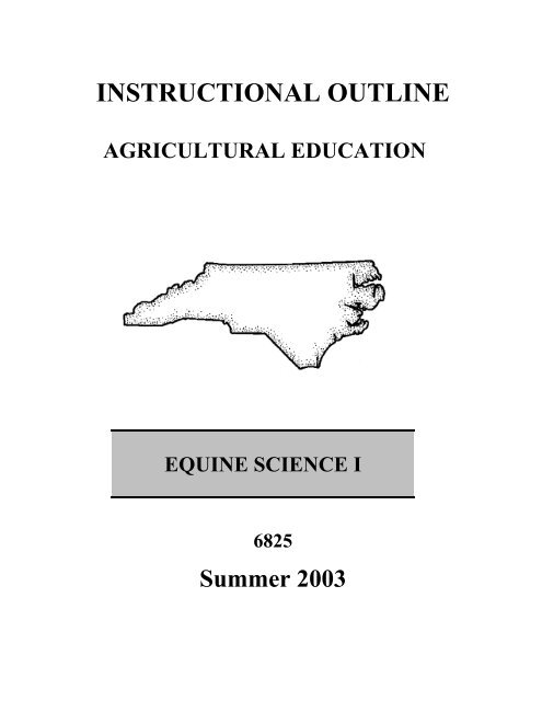 INSTRUCTIONAL OUTLINE - NC FFA