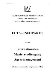 ECTS - INFOPAKET Internationalen ... - Triesdorf Consult