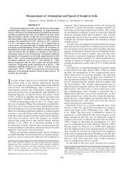 Measurement of Attenuation and Speed of Sound in Soils