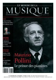 Le Monde de la Musique. - Focal