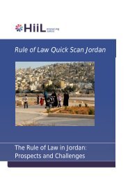 Rule of Law Quick Scan Jordan - HiiL