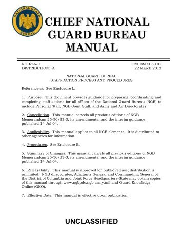 chief national guard bureau manual - NGB Publications and Forms ...