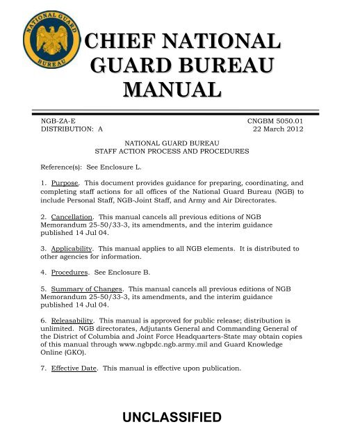 chief national guard bureau manual - NGB Publications and Forms ...