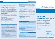 FoRUm LABoRBAU 2012 - Klinkner & Partner GmbH