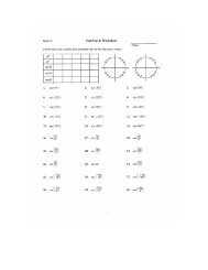 Math 36 Unit Circle Worksheet