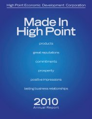 2010 High Point Economic Development Corp ... - City of High Point