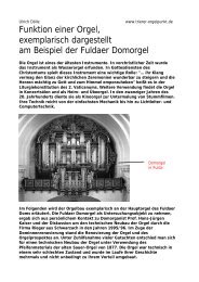 Funktion einer Orgel, exemplarisch dargestellt ... - Trierer Orgelpunkt