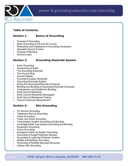 GROUNDING & PROTECTION OF COMMUNICATION SITES - Tessco