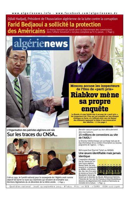 Mise en page 1 - Algérie news quotidien national d'information