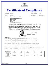 Certificate of Compliance - PMV Positioners