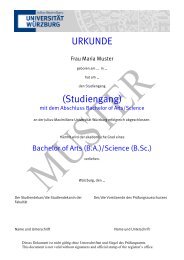 URKUNDE (Studiengang) - ZiLS - Universität Würzburg