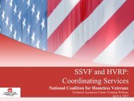 SSVF and HVRP - National Coalition for Homeless Veterans