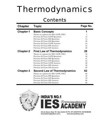 Zeroth Law of Thermodynamics - IES Academy