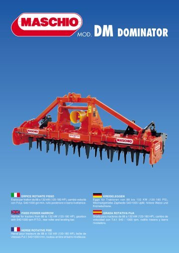 Grada rotativa fija Maschio DM Dominator - Interempresas