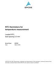 NTC thermistors for temperature measurement Leaded NTC, lead ...
