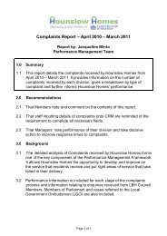 Annual Complaints Report April March 2011 - Hounslow Homes