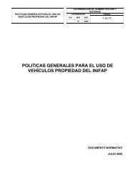 politicas generales para el uso de vehÃ­culos propiedad del inifap