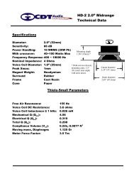 HD-2 2.0” Midrange Technical Data - CDT Audio