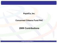 2009 Contributions - PepsiCo