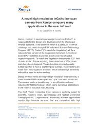 A novel high resolution InGaAs line-scan camera from Xenics ...