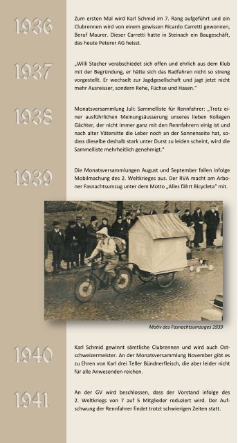 100 Jahre - Radfahrer Verein Arbon