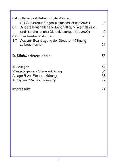 steuertipps steuertipps informationsbroschüre