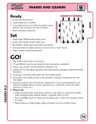 Snakes and Lizards Lesson Plan - Spark Physical Education