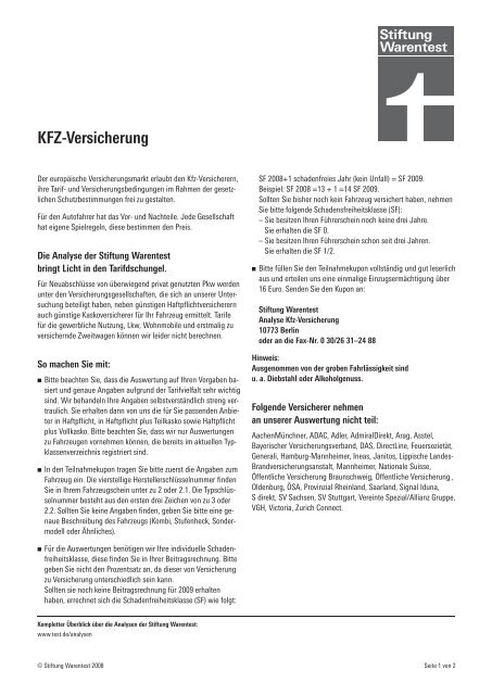 Kfz-Versicherung