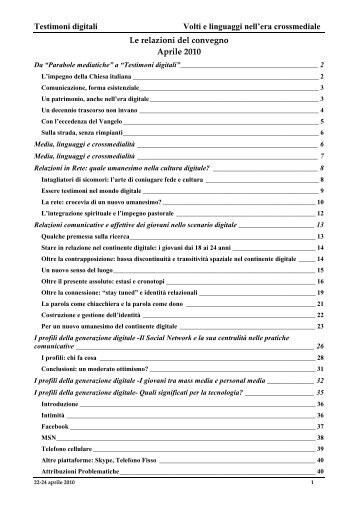 #documenti#fede#Testimoni digitali - Relazioni del convegno
