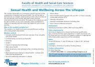 Sexual Health and Wellbeing Across The Lifespan - Faculty of ...