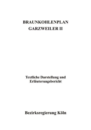 Braunkohlenplan Garzweiler II - Bezirksregierung Köln ...