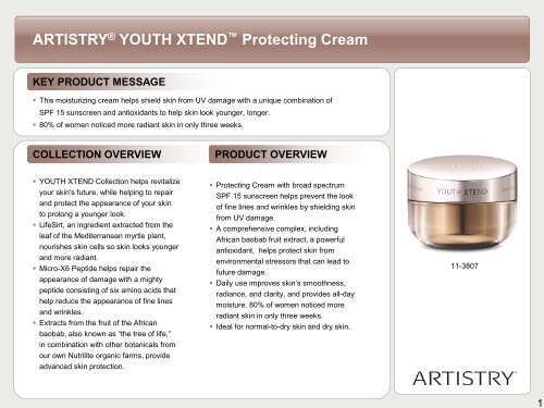 ARTISTRYÂ® YOUTH XTENDâ¢ Protecting Cream - Amway