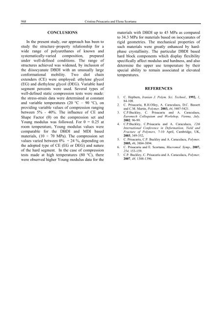 the thermal behaviour of selected crosslinked polyurethanes as ...