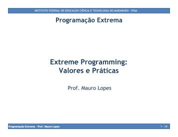 (Microsoft PowerPoint - Aula 3 - Extreme Programming ... - DAI - IFMa