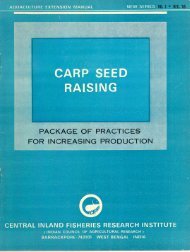Carp seed raising - Central Inland Fisheries Research Institute