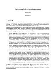 Multiple equilibria in the climate system