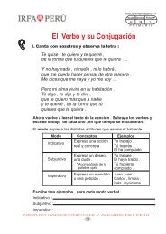 El Verbo y su ConjugaciÃ³n - Irfa PerÃº