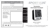 TENSIOMETRE User Manual SPORT-ELECÂ® Institut - Sport-elec.com