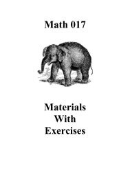 Math 017 Materials With Exercises