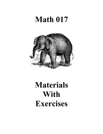 Math 017 Materials With Exercises