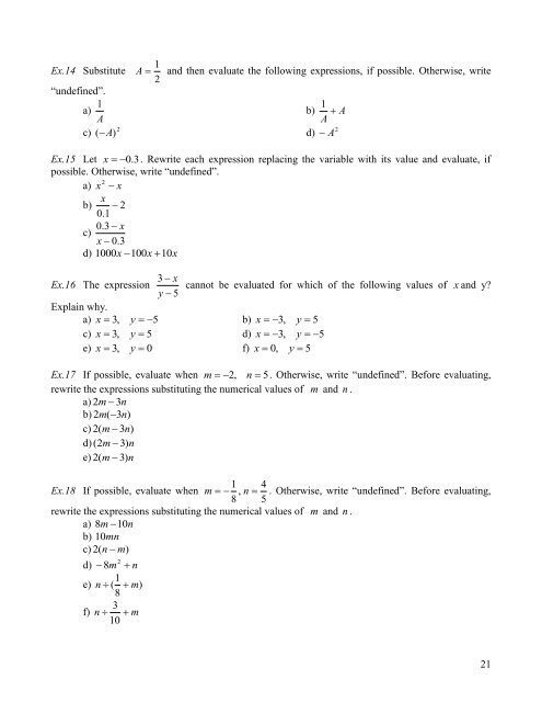 Math 017 Materials With Exercises