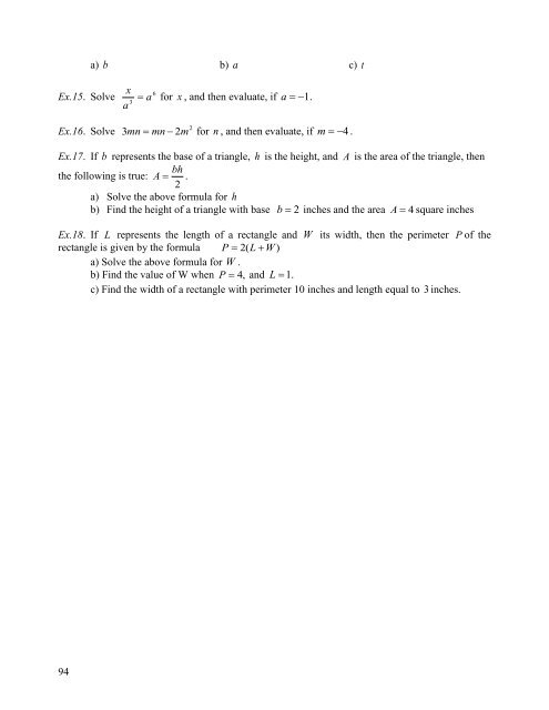 Math 017 Materials With Exercises